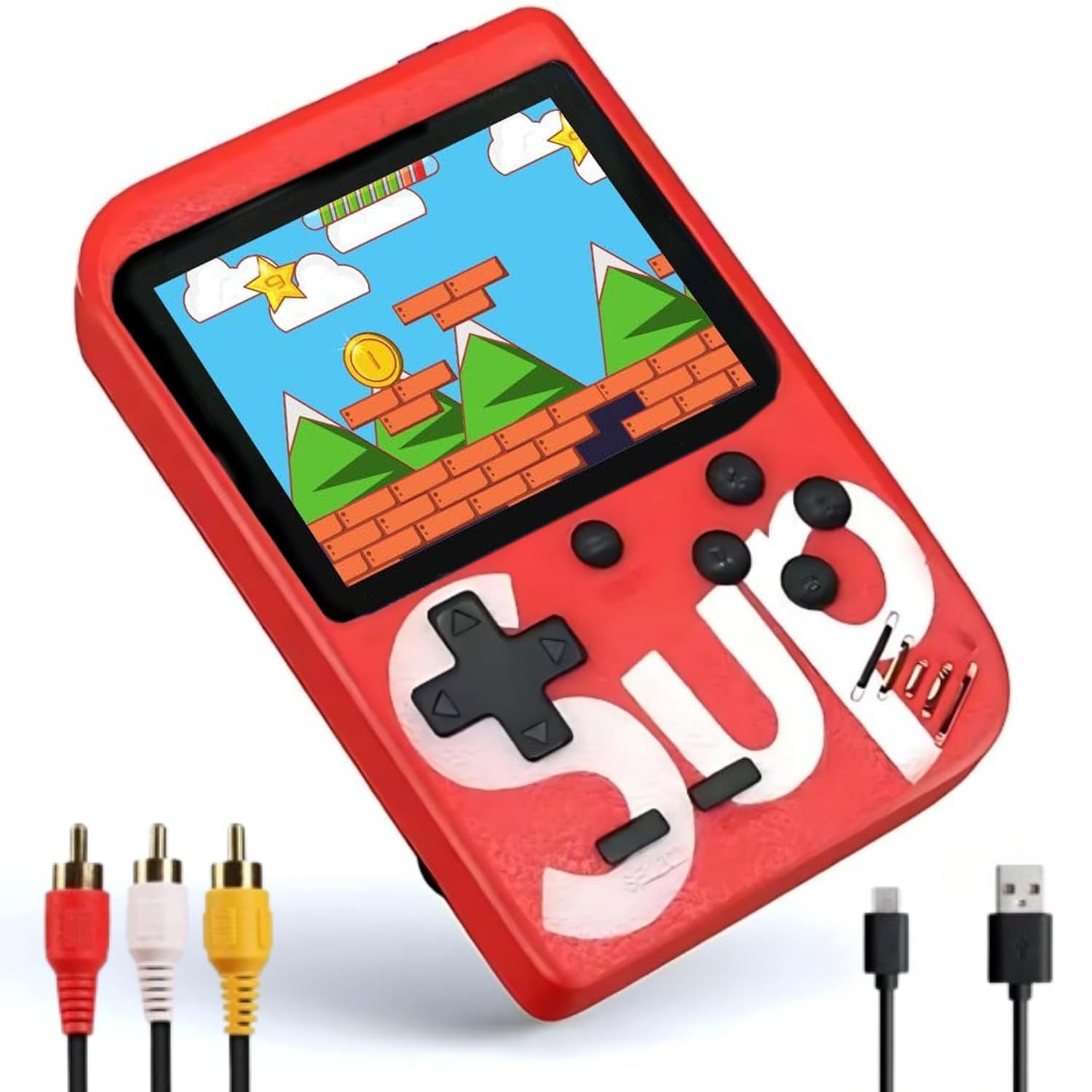 BELOXY Video Game for Kids , Handheld 400 in 1 Games for Kids - Game Box with TV Output & with Gaming Console - Rechargeable Video Game for Kids (Style 3)